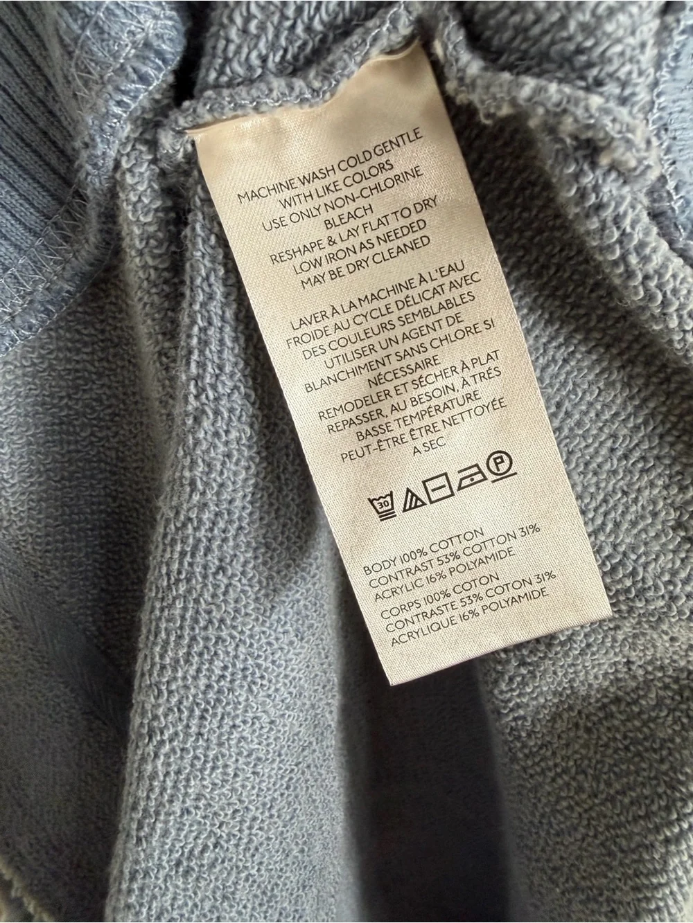 Free People Last Splash Sweatshirt In Windward Blue Combo size medium